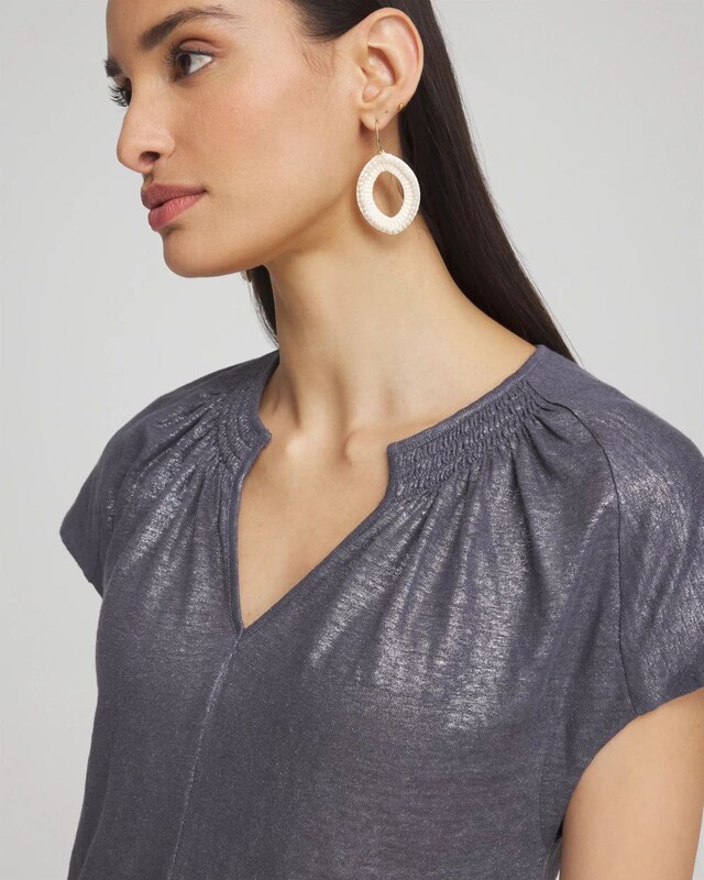 Linen Metallic Tee - image 4